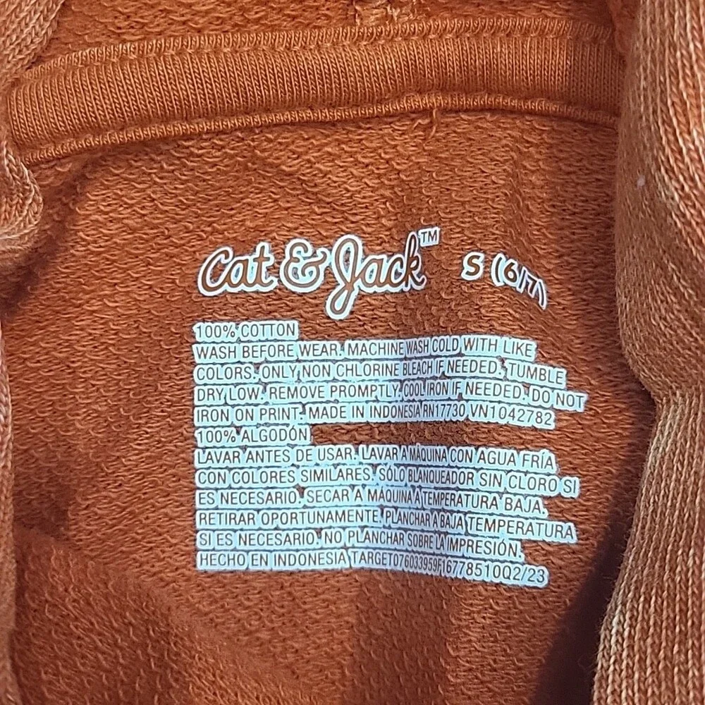 Kids Boys Girls Pullover Hoodie Sweatshirt Small Size 6/7 Cinnamon Wash